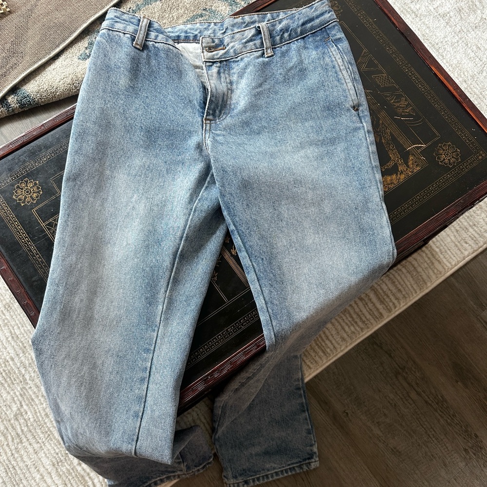 VINTAGE John Galt Light Blue Low Rise Jeans one size fits like S NWOT - Picture 4 of 9